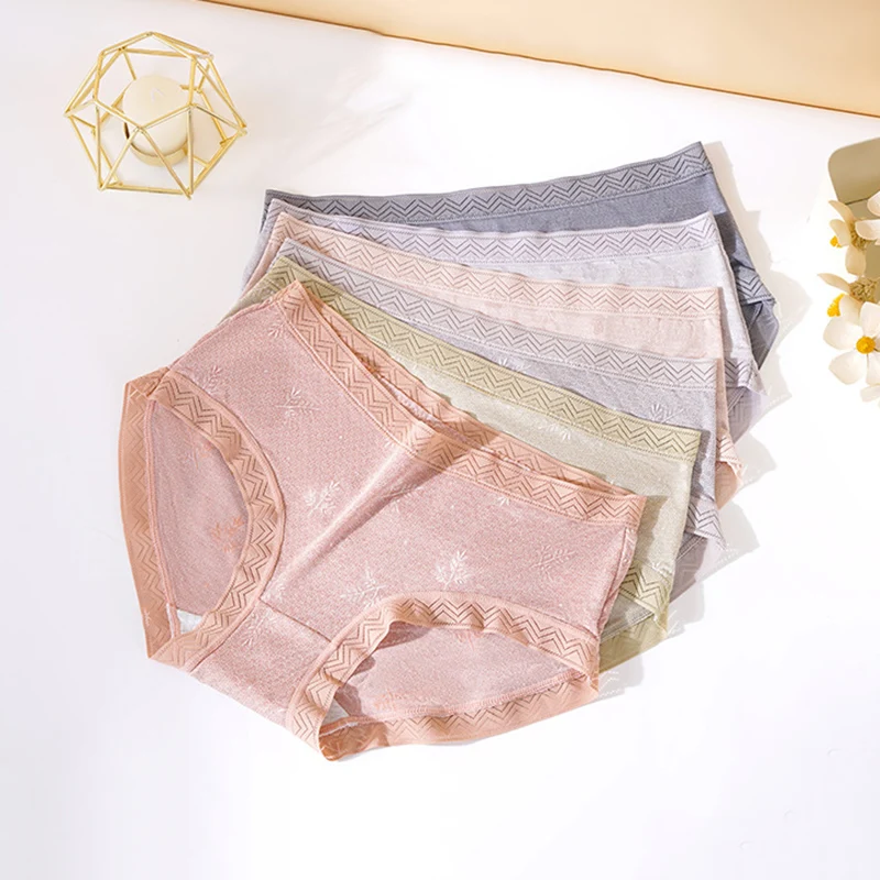 

New Splicing Lace Panties for Women Soft Cotton Breathable Women's Underwear Elastic Intimates Ladies Underpants