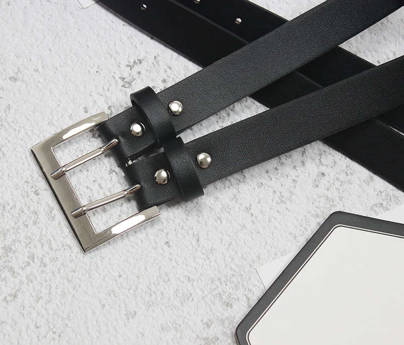 

SeeBeautiful Simple Metal Pin Buckle PU Leather Waist Seal Girdle Belts Woman Spring 2021 New Tide Fashion T517
