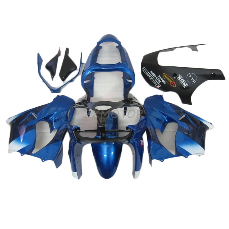 

Комплект обтекателей под давлением для Kawasaki Ninja ZX9R 2000 2001 синий черный обтекатель для мотоцикла ninja zx9r 00 01 кузов TY75