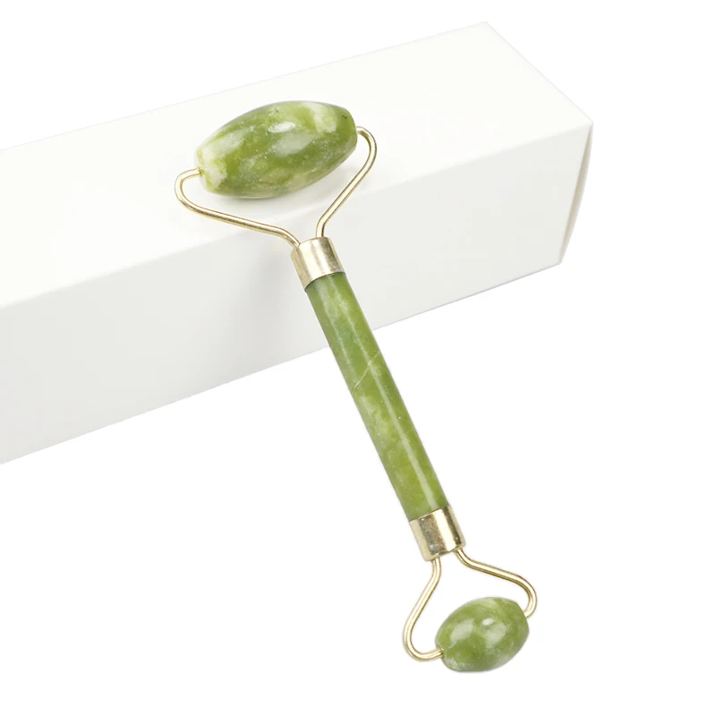 Инструмент лифтинга лица с двойной головкой нефритовый каменный ролик