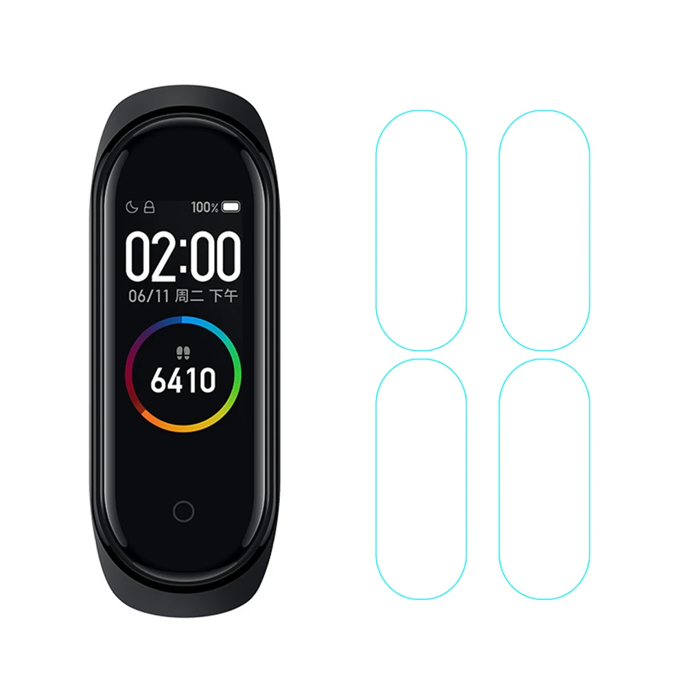 Защитная пленка для Mi Band 4 закаленная Гидрогелевая полная устойчивая к царапинам