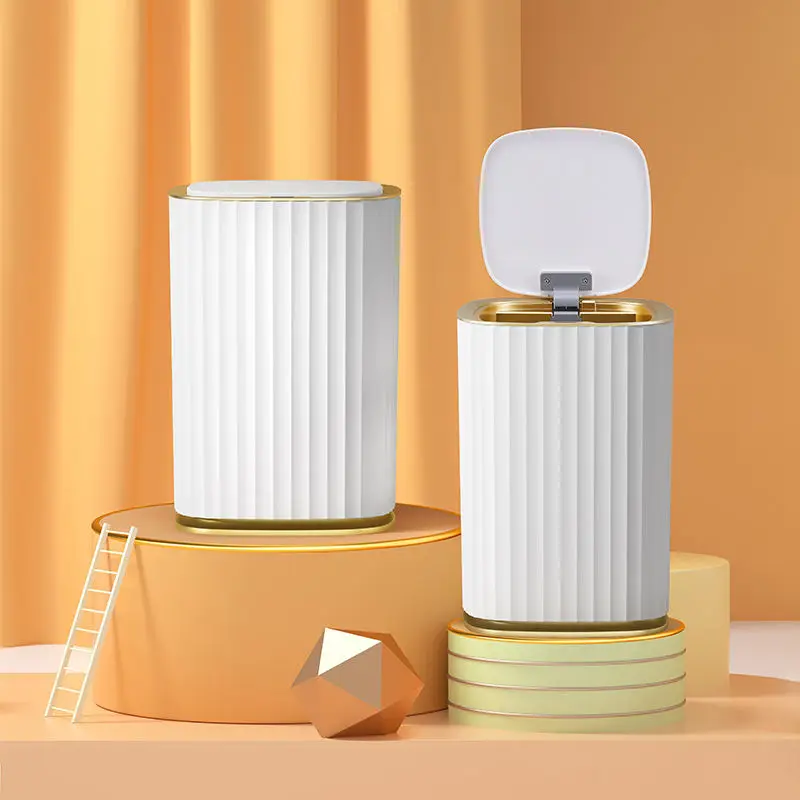 

12L Smart Sensor Automatic Trash Can Kitchen Bathroom Large Capacity Garbage Bin With Lid Waterproof Smart Induction Bin