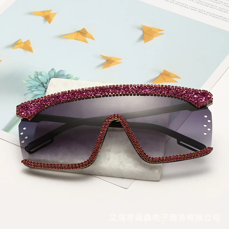 

Oversize Luxury Pilot Punk Diamond Sunglasses Women Vintage Gothic Sun Glasses Men Oculos Feminino Lentes Gafas De Sol UV400