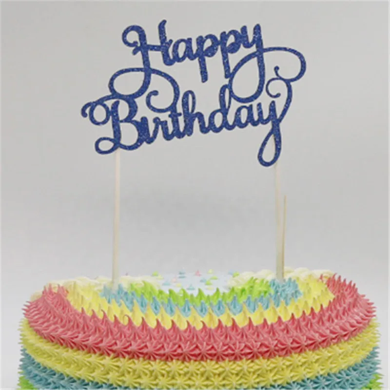 1 шт. кекс торт Топпер Декор с днем рождения флажки для торта украшения двойные
