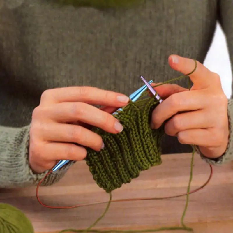 13 пар Съемная DIY прошитая вручную аксессуары Алюминий изменения головная кольцевая Вязание иглы Набор Колец тканые инструменты чехол