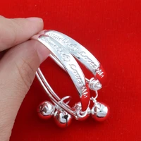 2 pcs children kids girls boys toddlers adjustable size 925 sterling silver baby bracelet fashion jewelry birthday gift ty66