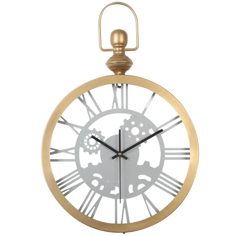 

Large Luxury Wall Clock Led Nordic 3d Luminous Roman Numerals Wall Clock Metal Silent Iron Reloj Pared Home Decortion WF50WC