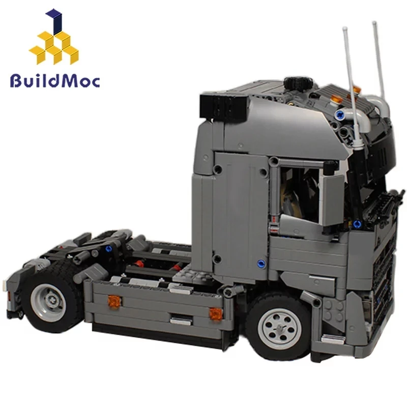BuildMOC технический грузовик строительный контейнер тракторный блок строительные
