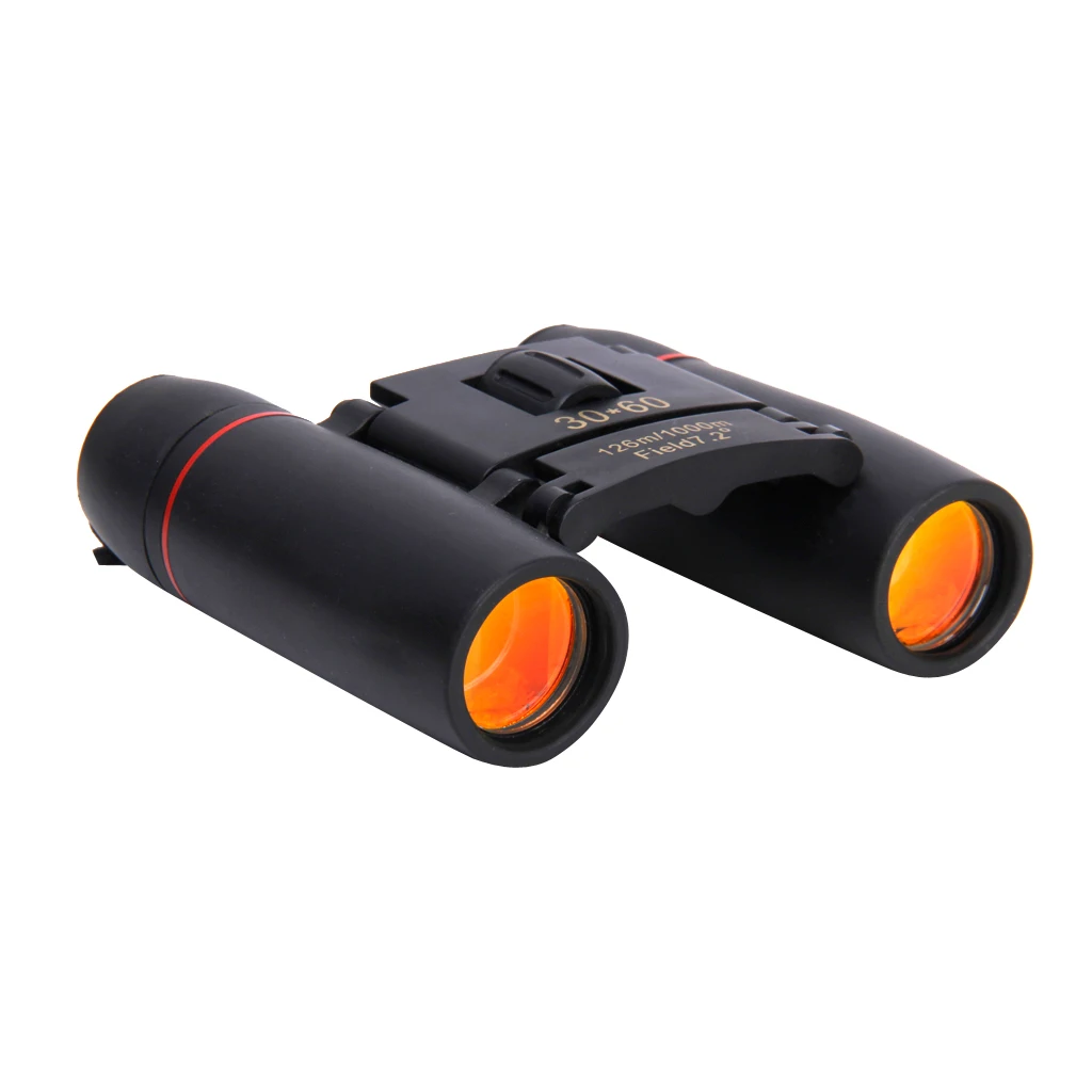 Наружный мини складной 30x60 дневной бинокль ночного видения телескоп 126 м 1000