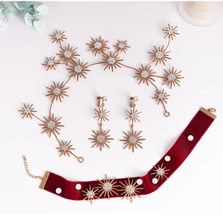 HIMSTORY Звездные повязки для волос невесты диадемы и короны Подсолнух RhinestoneWedding аксессуары для волос Ювелирная тиара De Noiva