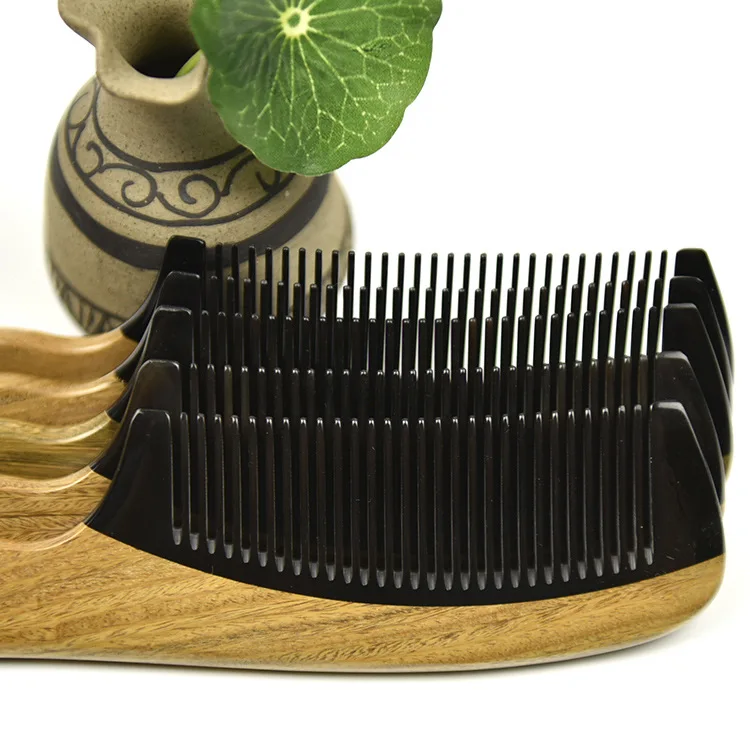 Сандаловый гребень Средний зуб сандаловое дерево благовония рог буйвола садовый