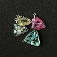 12pcs 22mm22mm multicolor resin flatback triangle for necklace keychain pendant diy making accessories