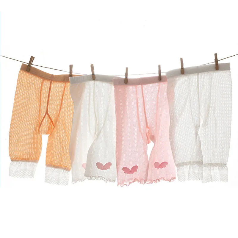 

Summer kids girls leggings thin mesh breathable soft cotton cute casual fashion lace baby leggings Infant child pants