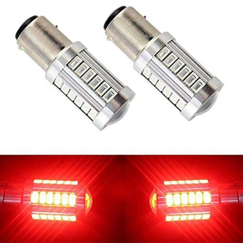2 шт. красный 1157 P21/5 Вт Bay15d супер яркий 33 Smd 5630 5730 Светодиодные Автомобильные стоп