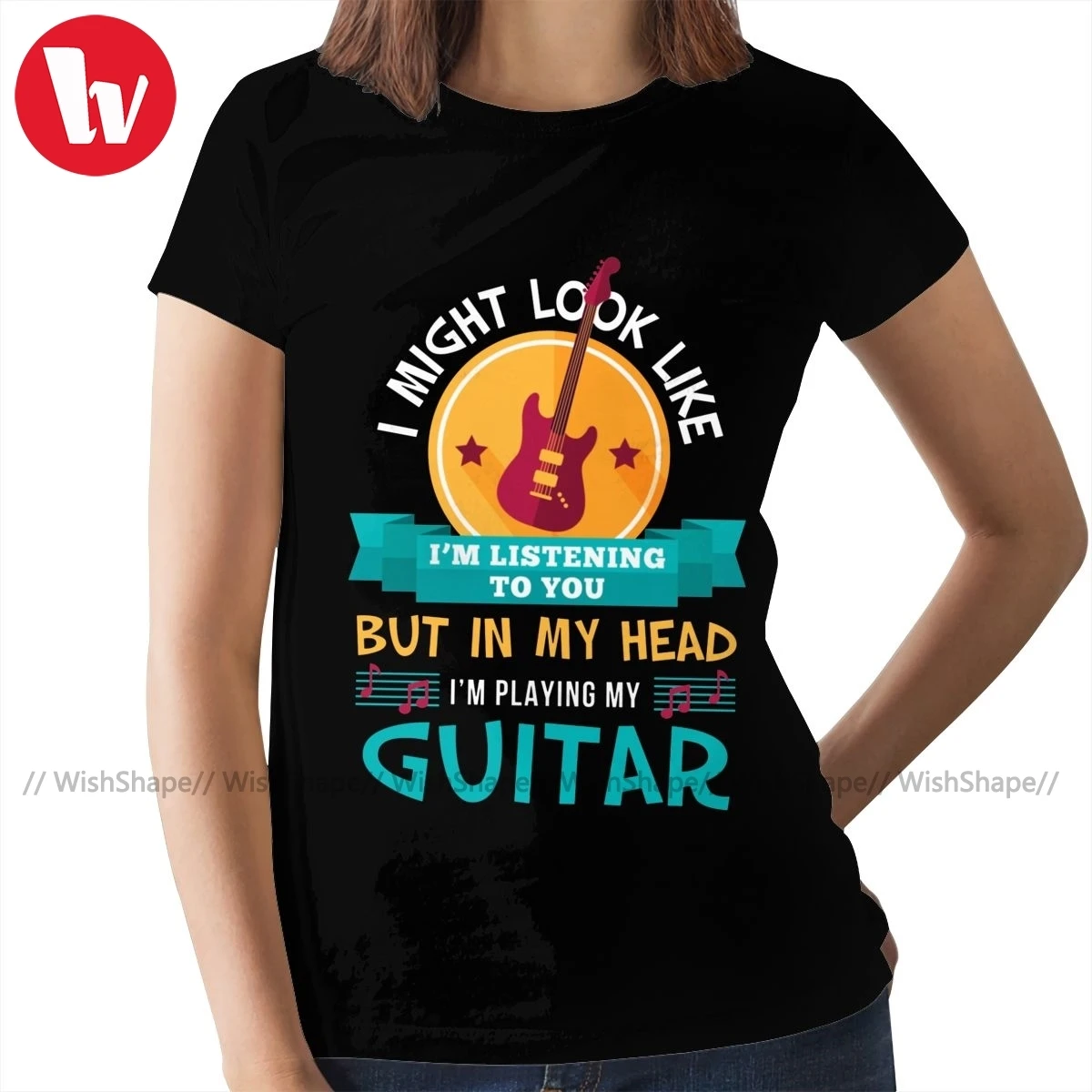 Футболка Guns N Roses в моей голове я играю на гитаре футболка графическая женская с