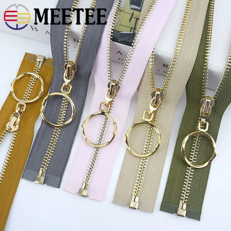 Металлические молнии Meetee 85 см 5 # 1/3 шт. автоматическая блокировка застежки для