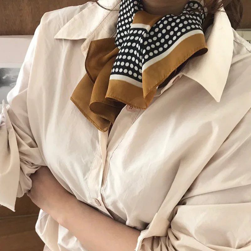 Модный этикет 70*70 см высококачественный шарф для женщин маленькие мягкие