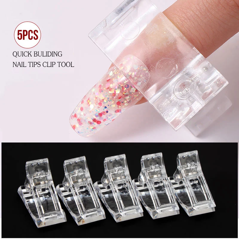 5 шт. быстрое строительство Типсы зажимы ясно придания формы ногтям Зажим