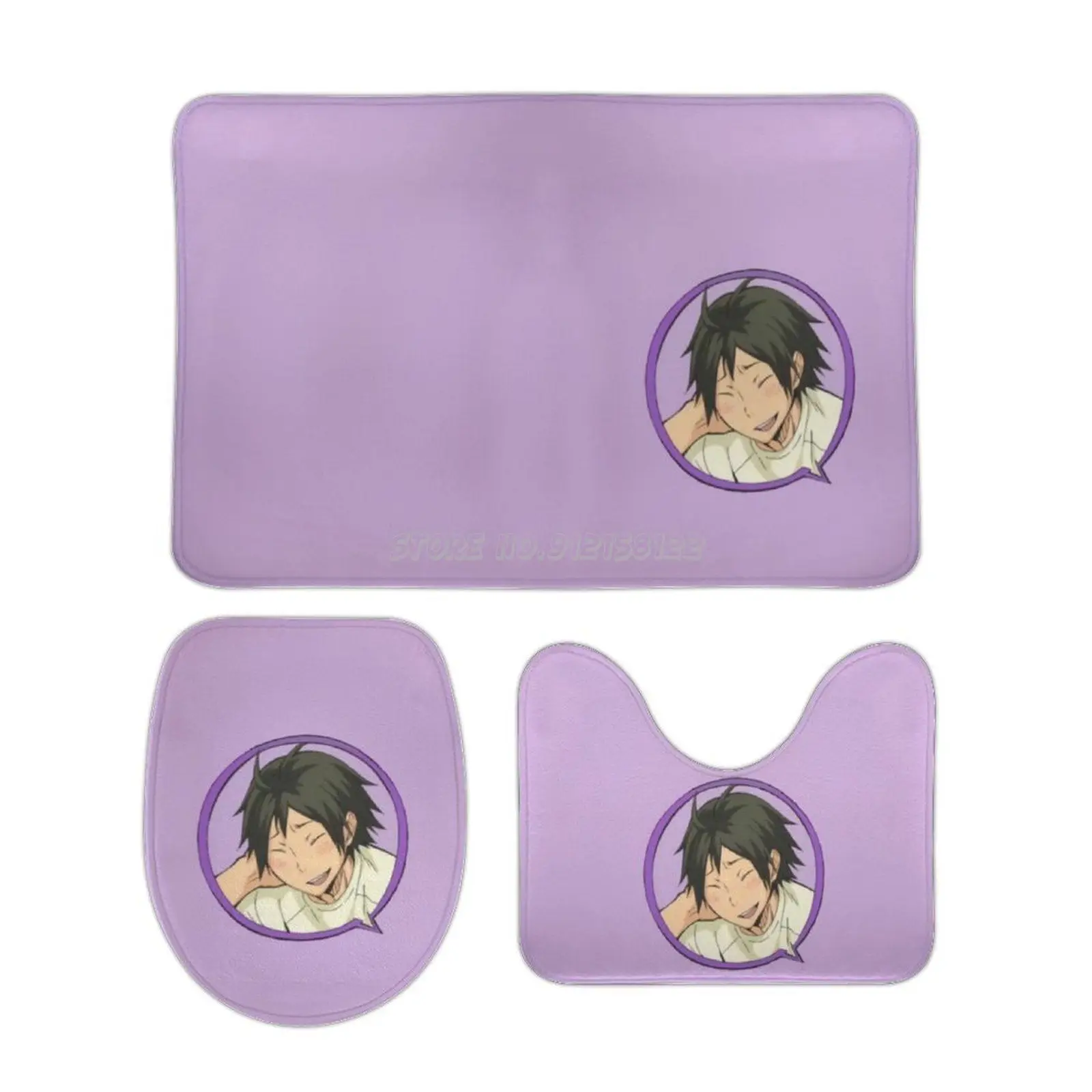 Yamaguchi простой 3 шт. Набор ковриков для ванной коврик на нескользящей подошве