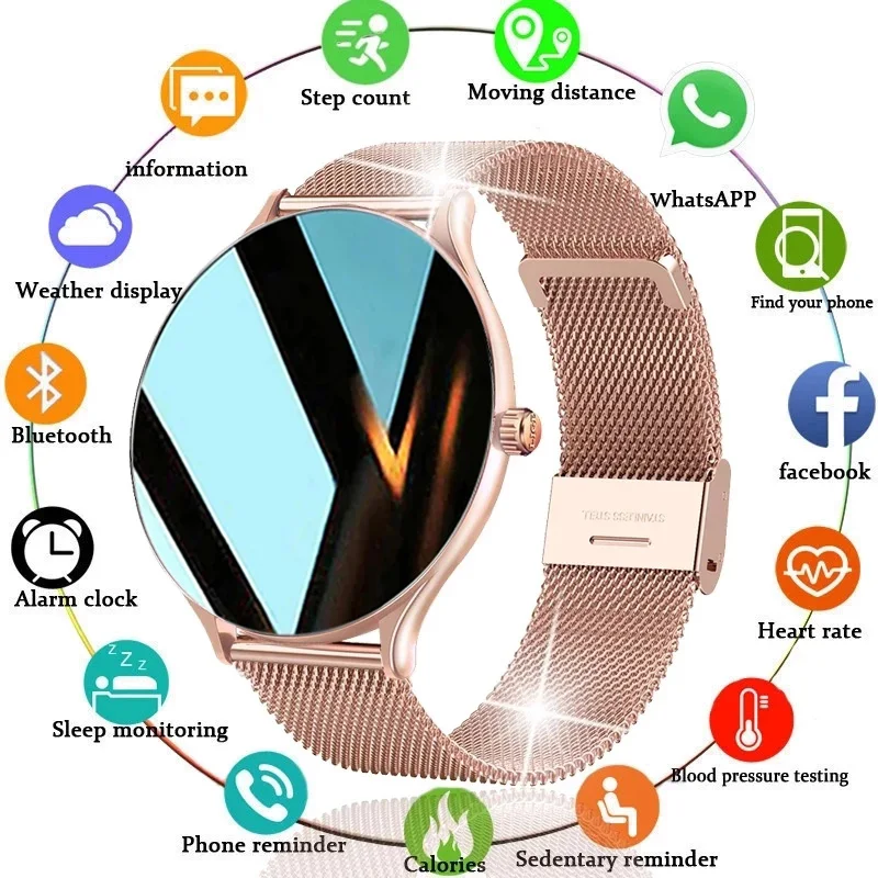 

Новые женские Смарт-часы LIGE 2021, женские модные часы с пульсометром и мониторингом сна для Android и IOS, водонепроницаемые женские Смарт-часы + ко...