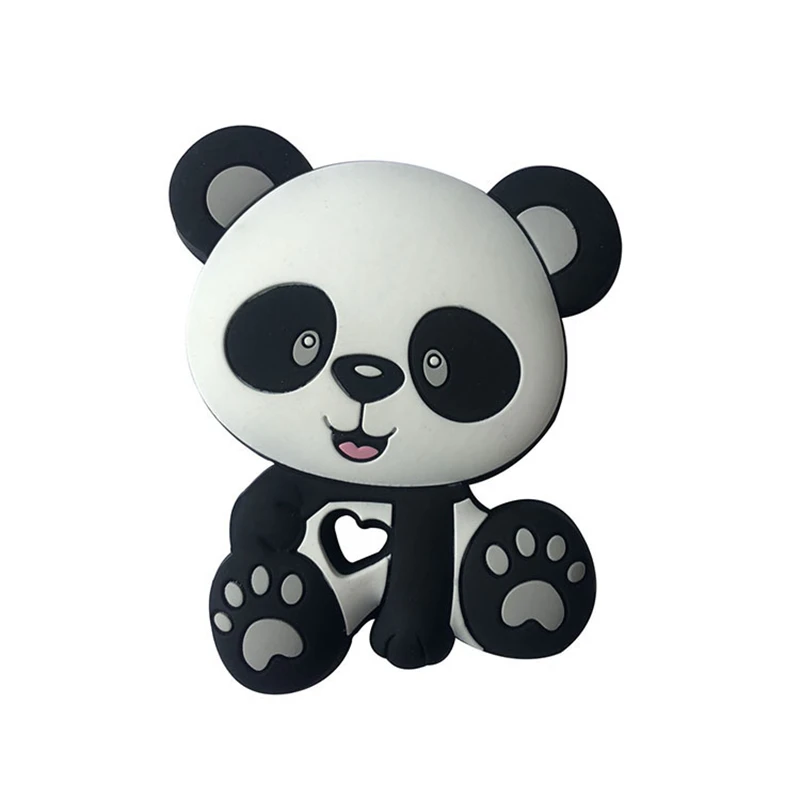 

2pcs Panda Silicone Teether BPA Free Rodent Baby Teether Teething Toys Chewable Beads Baby Products Nursing Gift