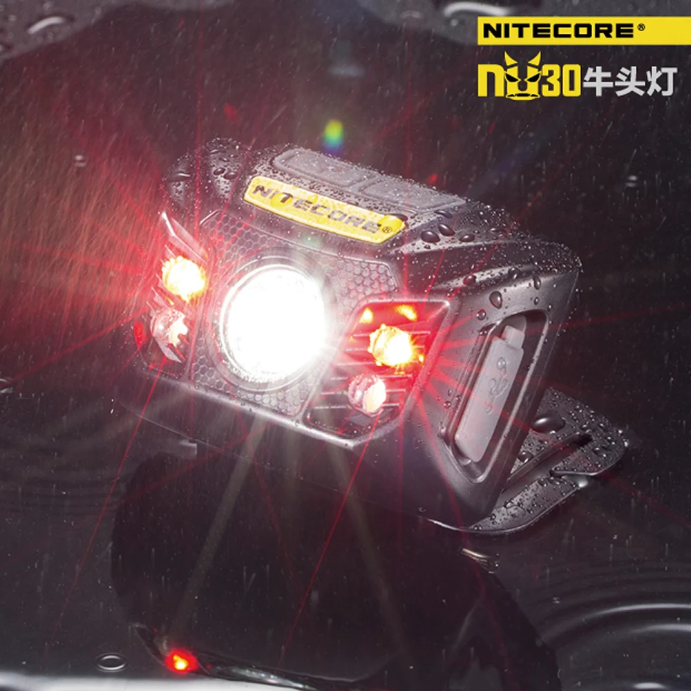 NITECORE 400 люменов CREE XP-G2 S3 LED NU30 с перезаряжаемой батареей налобный фонарь