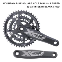 mtb mountain bike square hold disc 89 speed 223244t detachable crankset round oval chainring and bike crank bike accessories