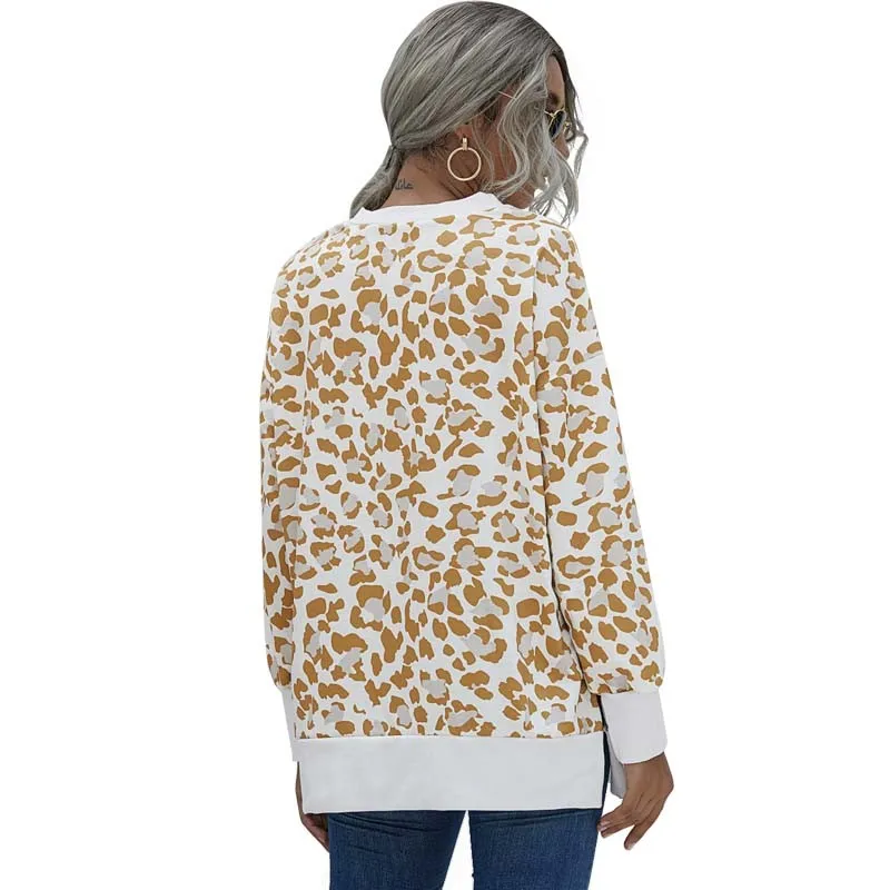 

Sale Autumn Winter Leopard Camouflage Sweatshirt Women O-neck Long Sleeve Plus Size Casual Loose Pullover Vintage Sweatshirts