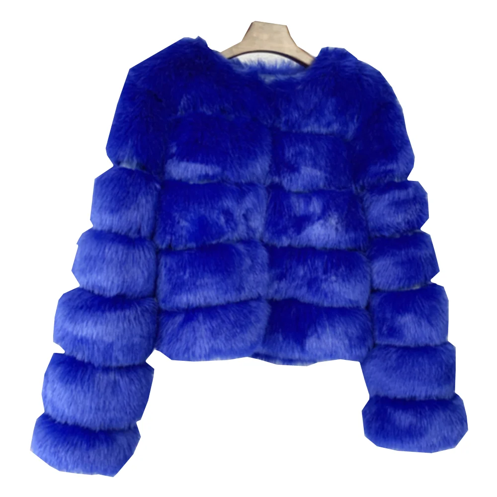 

GTGYFF women's down jacket 2020 autumn winter long sleeve striped thicken warm faux fur coat outerwear solid woman clothes top