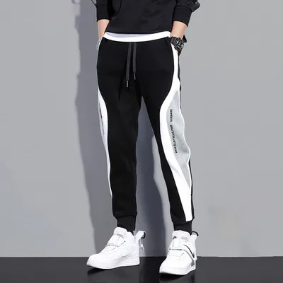 

Men's tide brand color matching thickened trousers all-match loose-fitting casual trousers