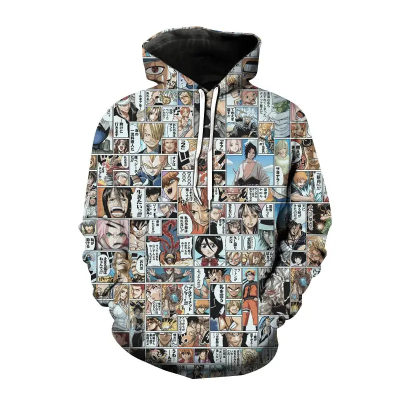 

Outono inverno hoodies anime comic 3d impresso moletom manga uma pea hoodie moda masculina streetwear harajuku topos roupas