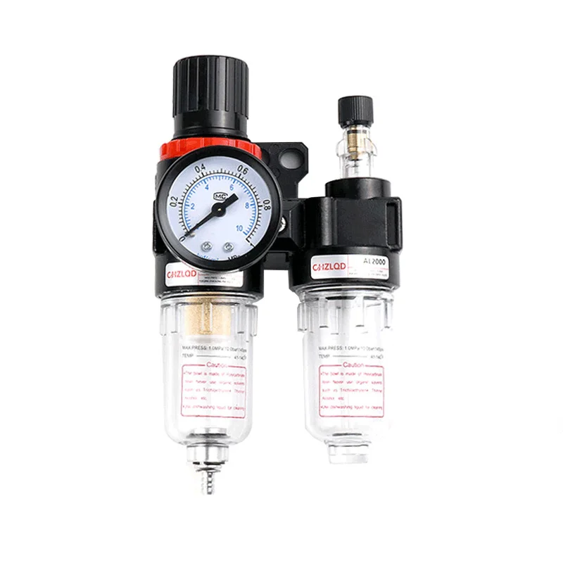 AFC2000 Oil Water Separator Regulator Trap Filter Airbrush Air Compressor Pressure Reducing Valve AFR2000+AL2000 G1/4 | Автомобили и