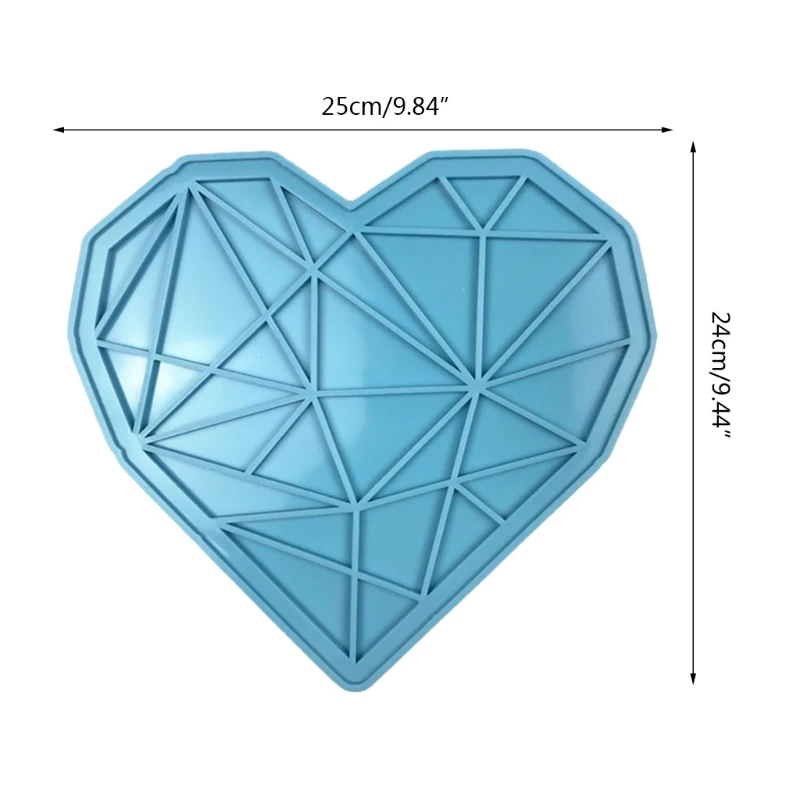 

Love Heart Tray Pad Plate Epoxy Resin Mold DIY Crafts Decorations Ornaments Casting Tool Silicone Mould