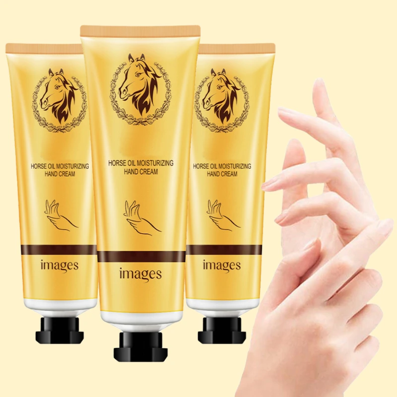 

3pc Horse Oil Repair Hand Cream Winter Moisturizing Anti-Chapping Anti-Aging Whitening Hand Cream Nourishing Care Cream Skincare