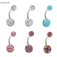 guemcal 1pcs trend all match stainless steel hypoallergenic belly button piercing jewelry