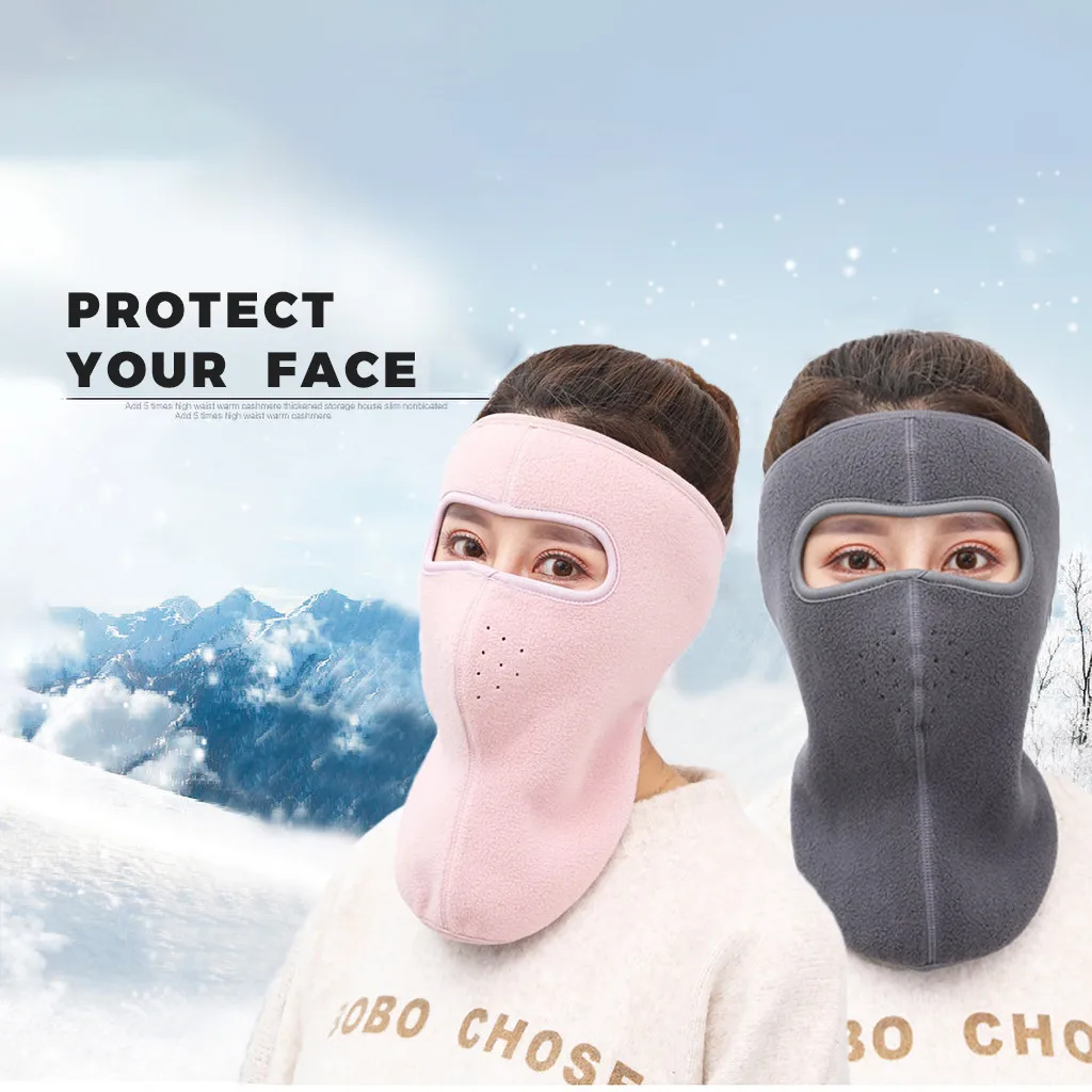 Мужская и женская зимняя теплая маска флисовые наушники для катания на лыжах