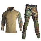 Камуфляжная военная форма G3, рубашка и брюки, удобные, страйкбол, боевой тактический комплект с рубашкой, брюки с налокотниками, наколенники