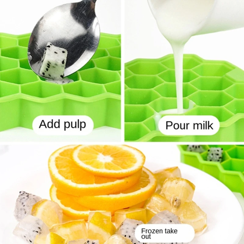 

Silicone Ice Cube Maker Ice Tray Halloween Candy Cake Pudding Chocolate Molds Easy-Release Round Shape Ice Cube Trays Molds