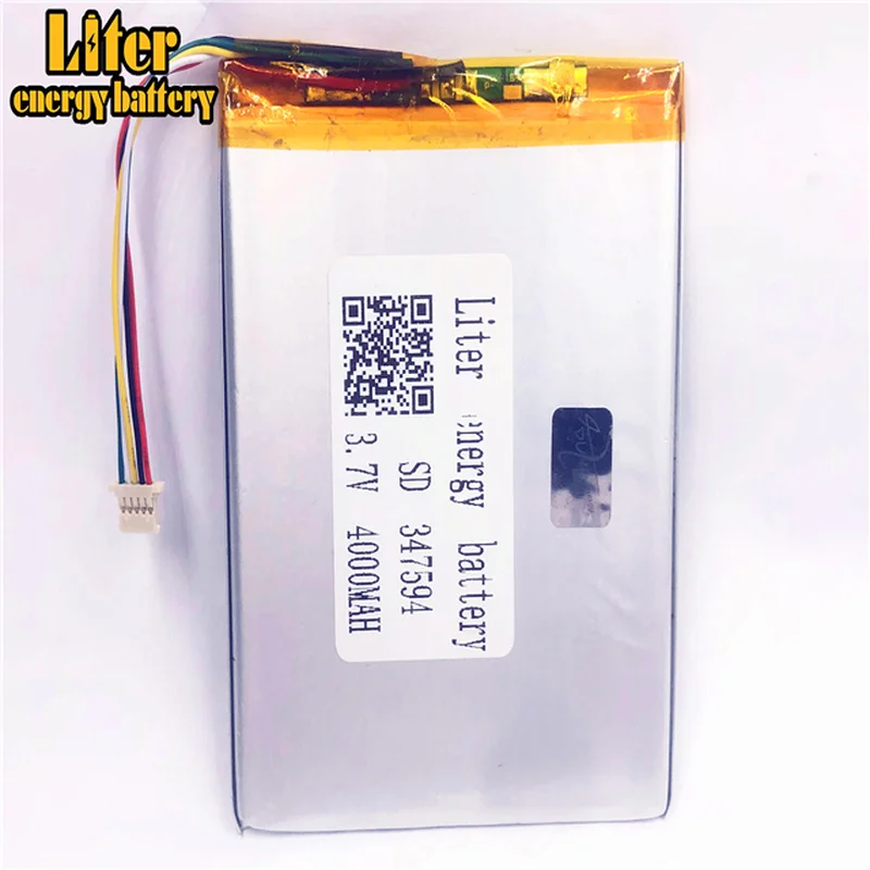 1 0 мм 5pin разъем 347594 357595 4000mah 3 7 V дешевая цена литий полимерный аккумулятор для