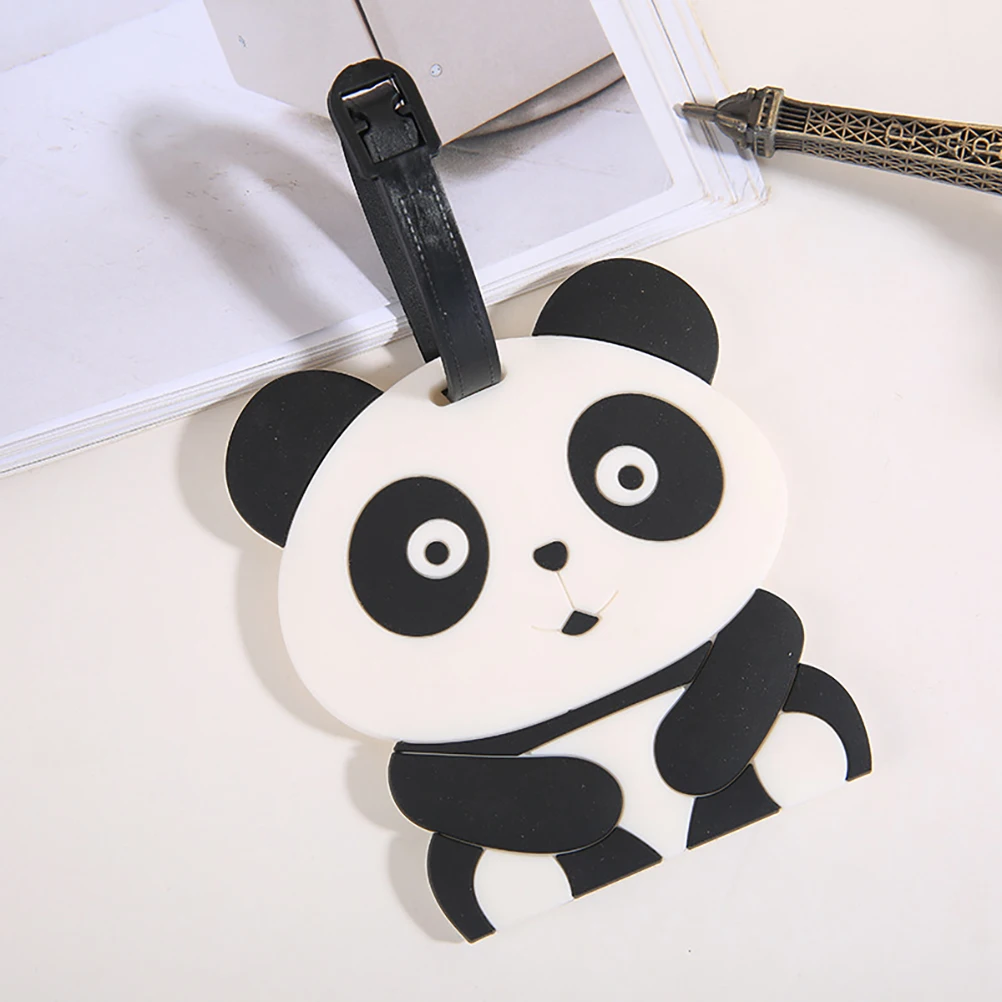 

1 Set 4Pcs Lovely Cartoon Panda Luggage Tags Baggage Bag Tags