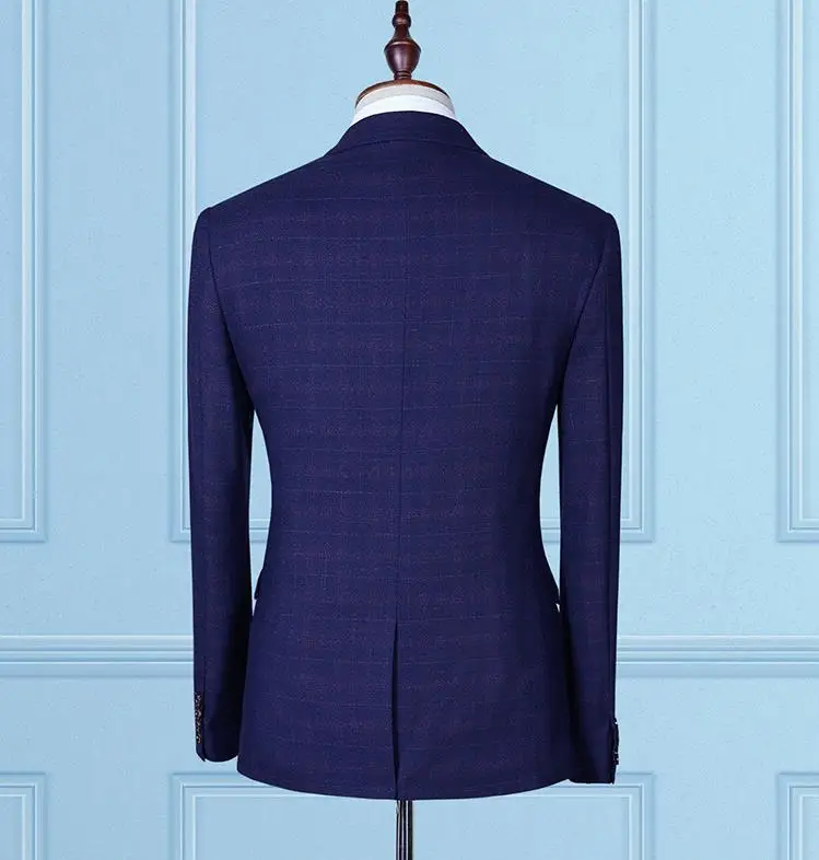 (Пиджак + жилет брюки) 2019 Высокое качество модные повседневные шерстяные мужские