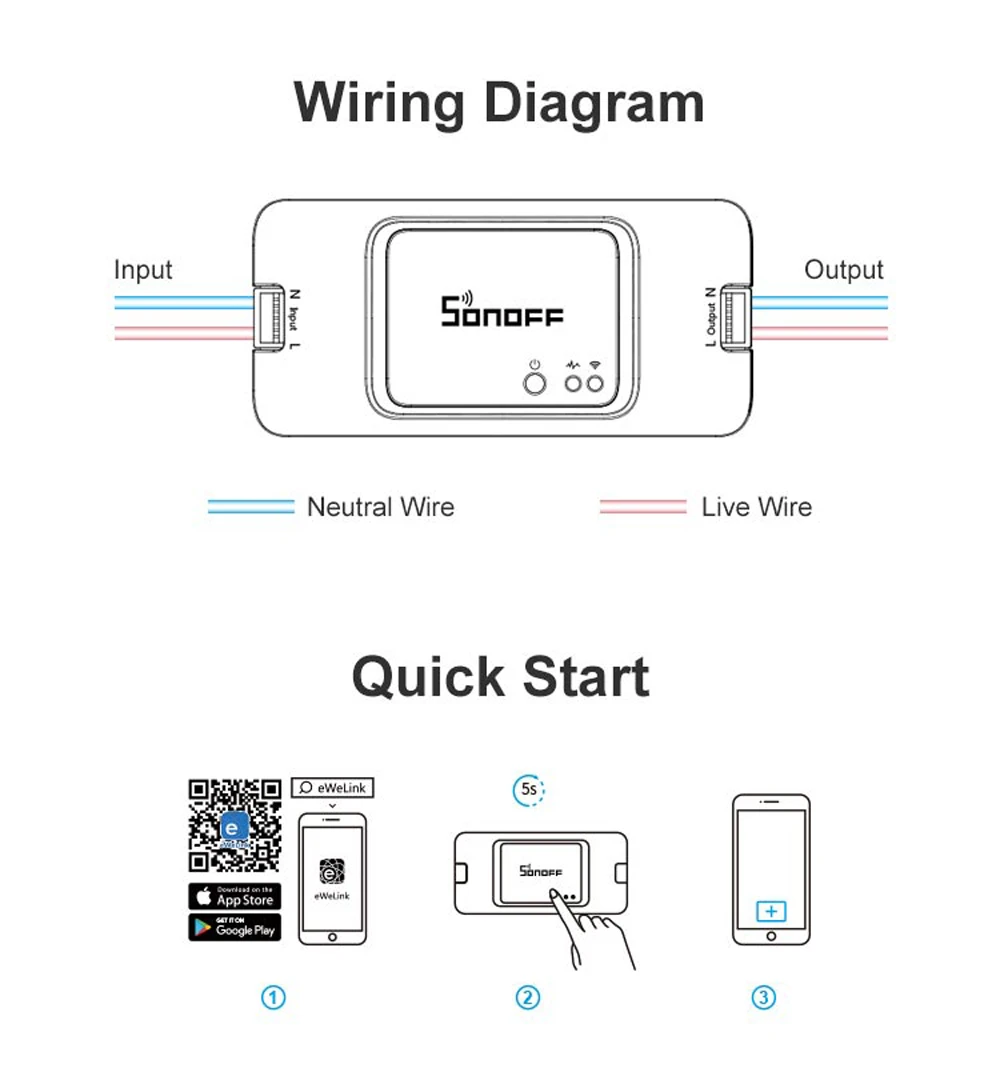 SONOFF RF R3 вкл/выкл wifi беспроводной умный RF пульт дистанционного управления таймер переменного тока 100-240 В 10 А 2200 Вт умный переключатель работает с Amazon-Alexa