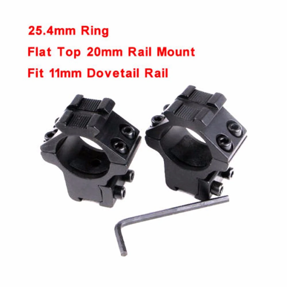 Сверхмощное 25 4 мм кольцевое отверстие 20 рельса 11 для лазерного прицела
