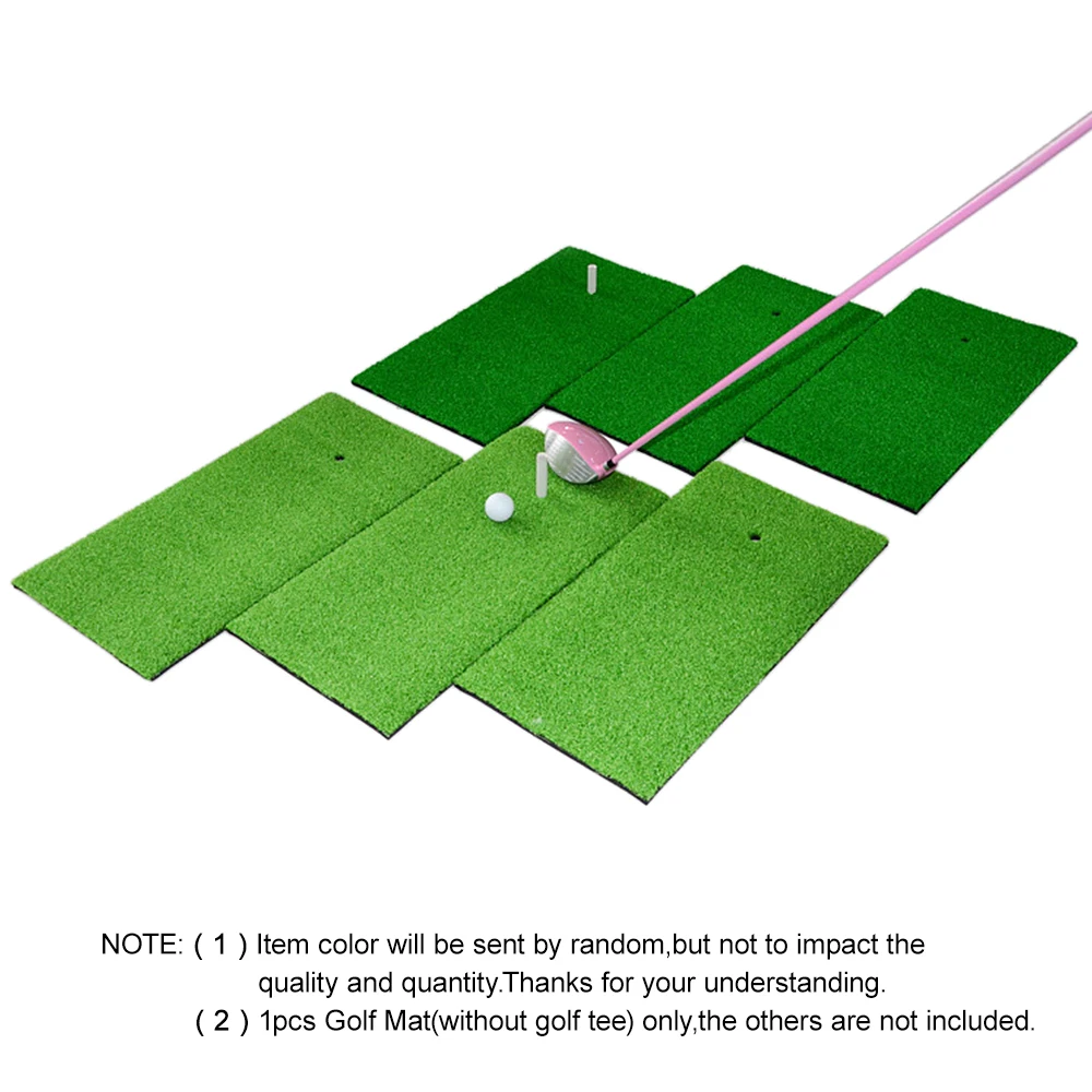 

60*30cm Golf Practice Hitting Mat 10mm Artificial Lawn Nylon Grass Rubber Tee Backyard Golf Hitting Mat Durable Training Pad