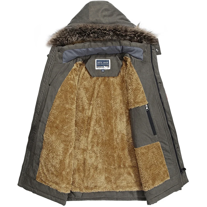 winter parka men Jacket L-5XL 6XL New Tooling parka Mens coat Plus velvet thickening warm coats men's casual hooded jackets 7176