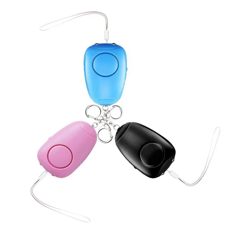 

3 Pack Safe Sound Personal Alarm Siren Song 130DB Rechargeable Security Alarm Keychain with 2 LED Lights,for Women,Kids