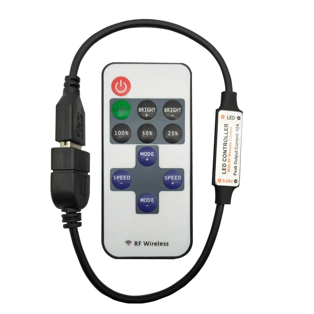 Светодиодный контроллер для светодиодной ленты светодиодный мини Диммер с 11