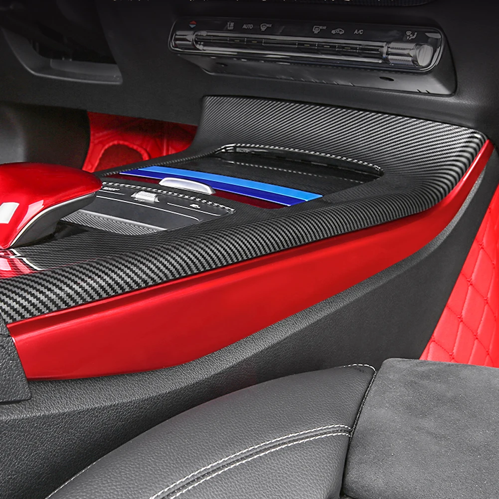 Для Mercedes Benz A Class W177 V177 A180 A200 A220 A250+ панель для центральной консоли автомобиля, Боковое покрытие, декоративные полоски, наклейка