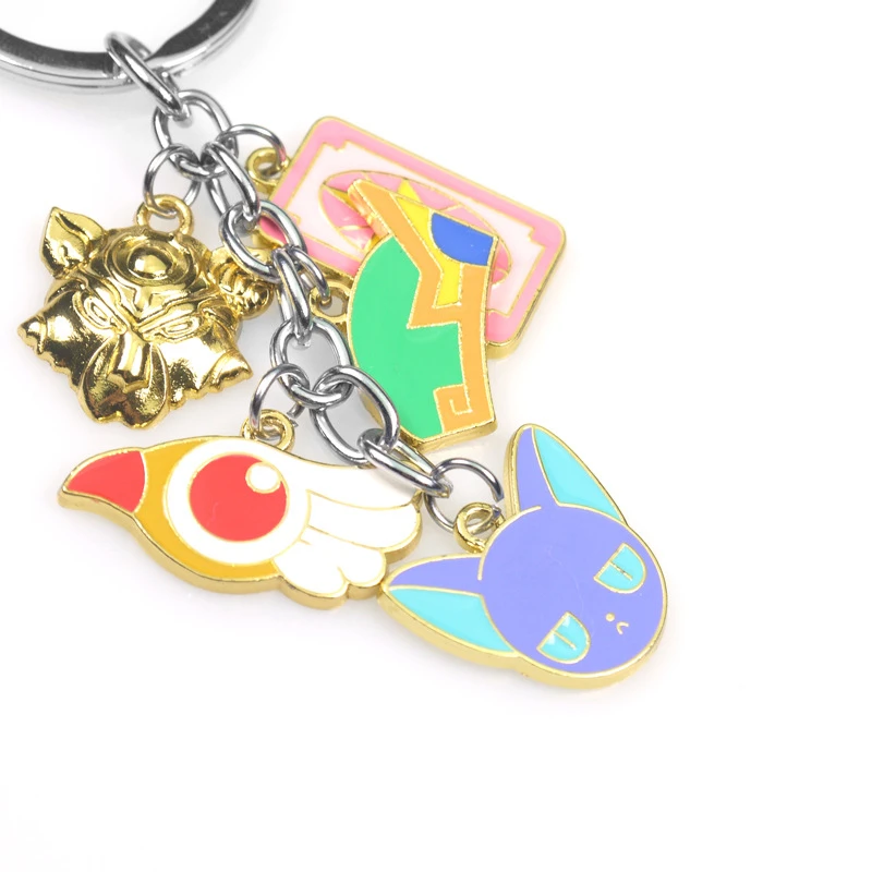 

Card Captor Cosplay Alloy Keychain Metal Necklace Accessories Buckle Anime Adult COS Accessories Jewelry Hang Christmas Gift