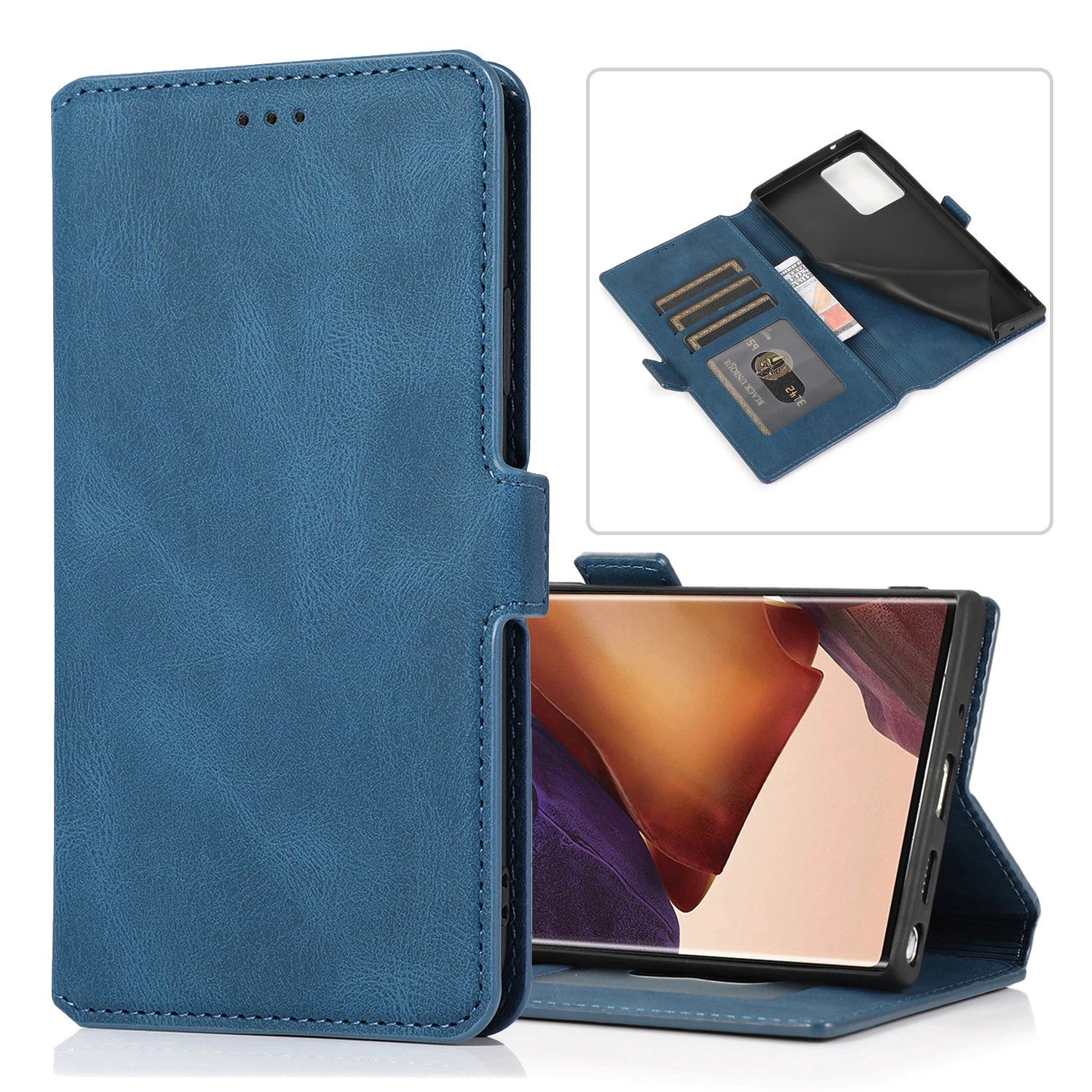 

Leather Flip Wallet Case For Samsung galaxy note8 note9 note10 10plus 10lite note20 20ultra Card Stand Slot Phone Cover Coque